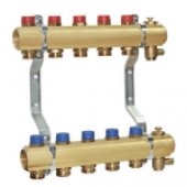 Коллектор для систем водоснабжения и отопления, 8 контуров