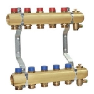 Коллектор для систем водоснабжения и отопления, 9 контуров